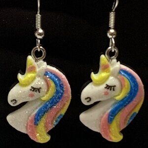 Unicorn Earring, Unicorn Jewelry, Gift Idea, Silly Earring, Cute Earring, Animal